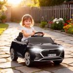 Carro Elétrico para Crianças Carro Audi Q8 Etron Sportback Infantil 12V Faróis Buzina e Música 98x49,5x43 cm Preto