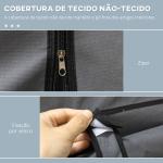 Roupeiro de Tecido Dobrável com 8 Prateleiras de Armazenamento e 2 Barras de Pendurar 125x43x162,5 cm Cinzento