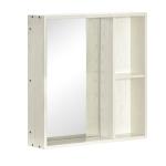 Armário de Casa de Banho com Espelho Móvel para Casa de Banho Estilo Moderno 63x15x65 cm Branco