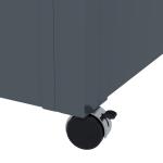 Baú de Exterior 311 L Baú de Armazenamento de Aço Galvanizado com 1 Fechadura para Jardim 120x62x66 cm Cinza Escuro