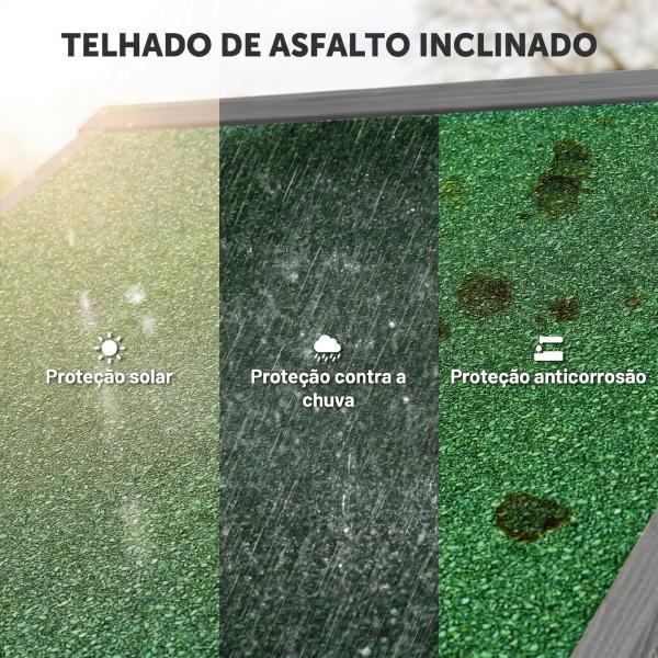 Armário de Jardim de Madeira 77x54,2x179 cm 0,3 m² Armário de Armazenamento com 3 Prateleiras e 2 Portas Cinza e Verde
