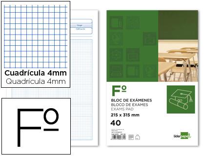Bloco Exames Quadricula 4 mm Foli 40F 60g/m2