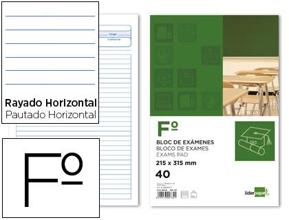 Bloco Exames Horizontal Folio 40F 60g/m2