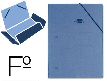 Pasta de Elasticos, Folio, c/ Abas, Azul