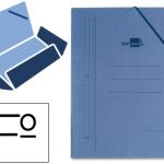 Pasta de Elasticos, Folio, c/ Abas, Azul