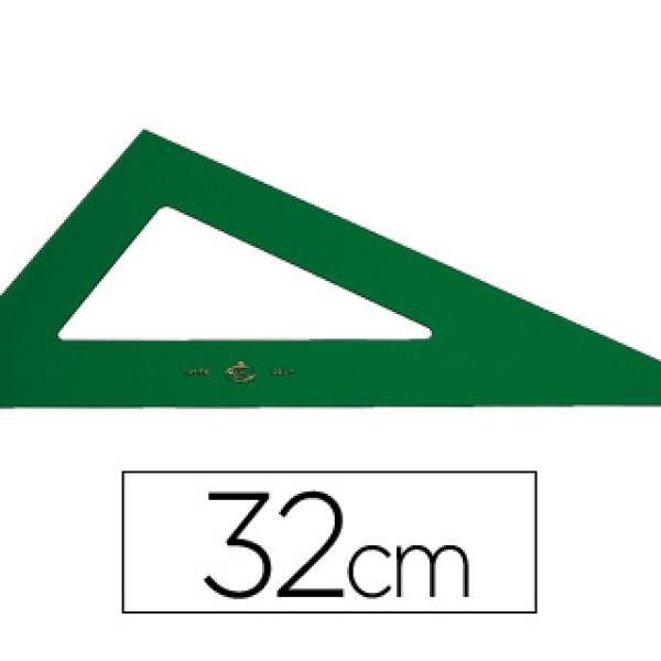 Esquadro Plastico Verde Transp 32 cm