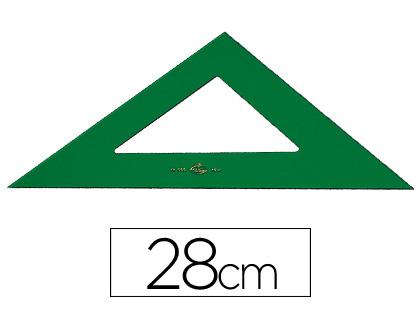 Esquadro Plastico Especial 28 cm Verde Transparente