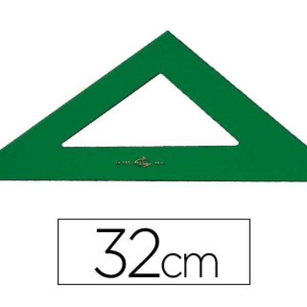Esquadro Plastico Especial 32 cm Verde Transparente