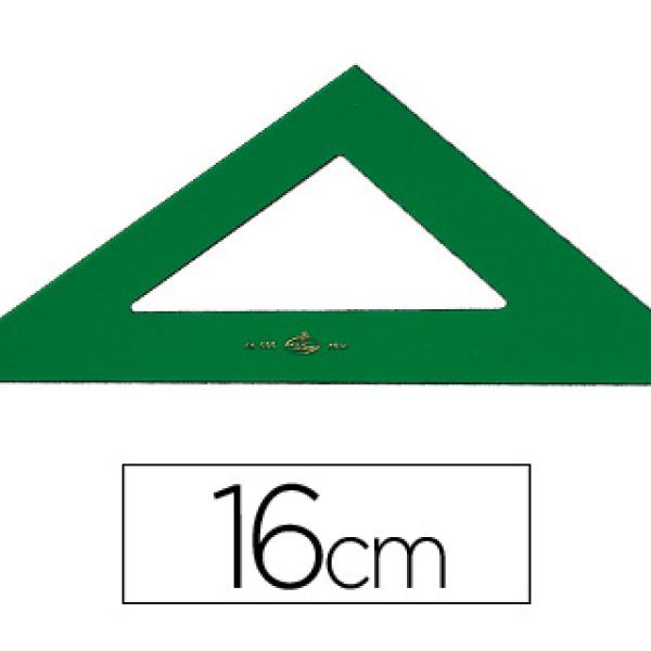 Esquadro Plastico Especial 16 cm Verde Transparente