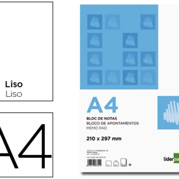 Bloco de Apontamentos A4 80F Liso