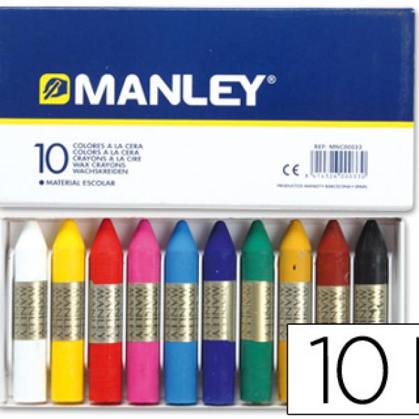 Lápis Cera Manley 10 Cores