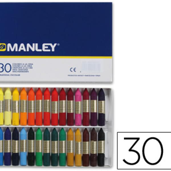 Lápis Cera Manley 30 Cores