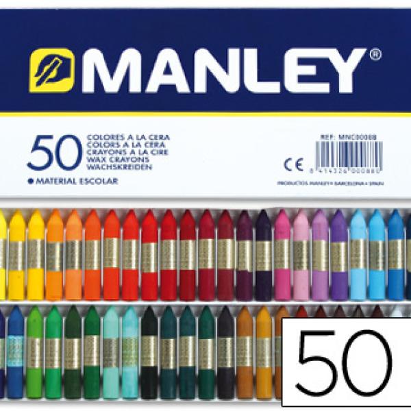 Lápis Cera Manley 50 Cores
