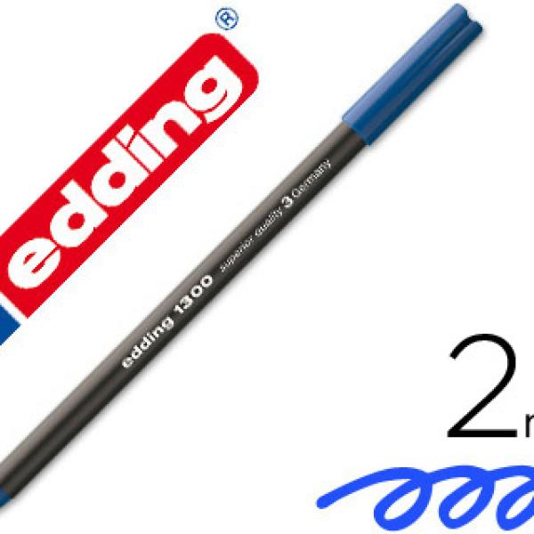 Marcador Edding Ponta Fibra 1300 Azul - Ponta Redonda 0.5 mm