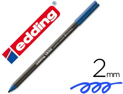 Marcador Edding Ponta Fibra 1300 Azul - Ponta Redonda 0.5 mm