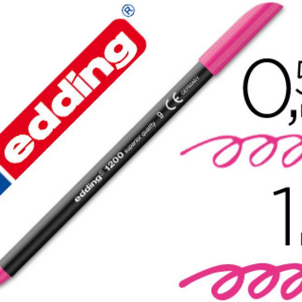 Marcador Edding Ponta Fibra 1200 Rosa N.9 - Ponta Redeonda 0.5 mm