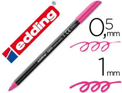 Marcador Edding Ponta Fibra 1200 Rosa N.9 - Ponta Redeonda 0.5 mm