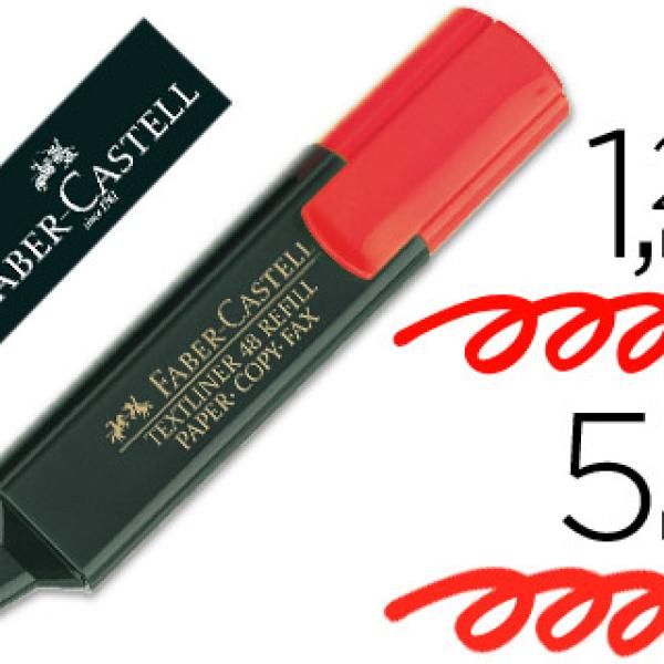 Marcador Faber Fluorescente 48 - 21 Vermelho