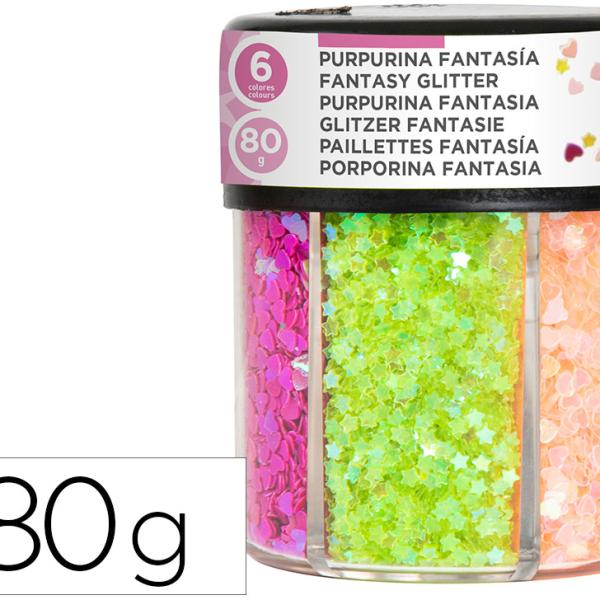 Pupurina Forma Coracao E Estrela Cor Neon E Metalizado Frasco De 75Gr