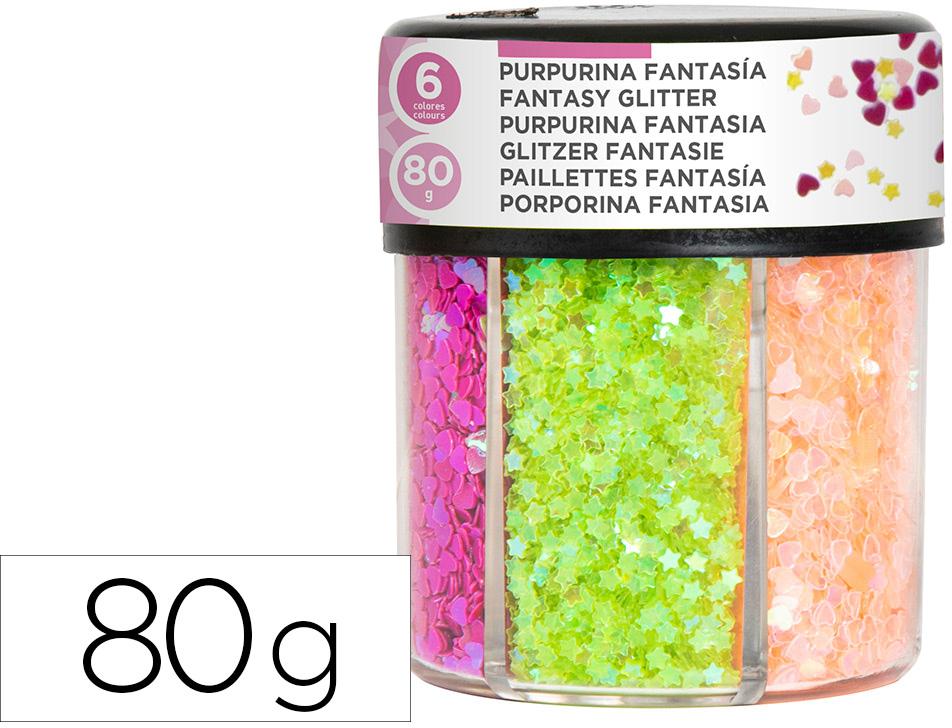 Pupurina Forma Coracao E Estrela Cor Neon E Metalizado Frasco De 75Gr