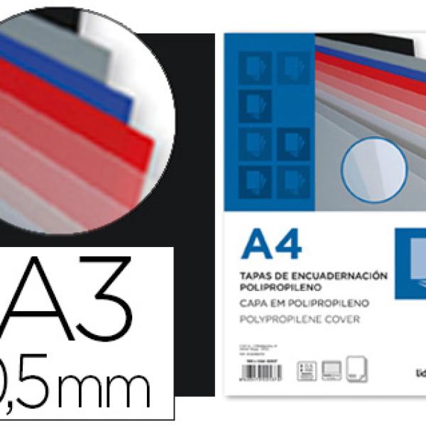 Capa De Encadernacao Polipropileno Din A3 0.5 Mm Preta Opaca Pack De 100 Unidades