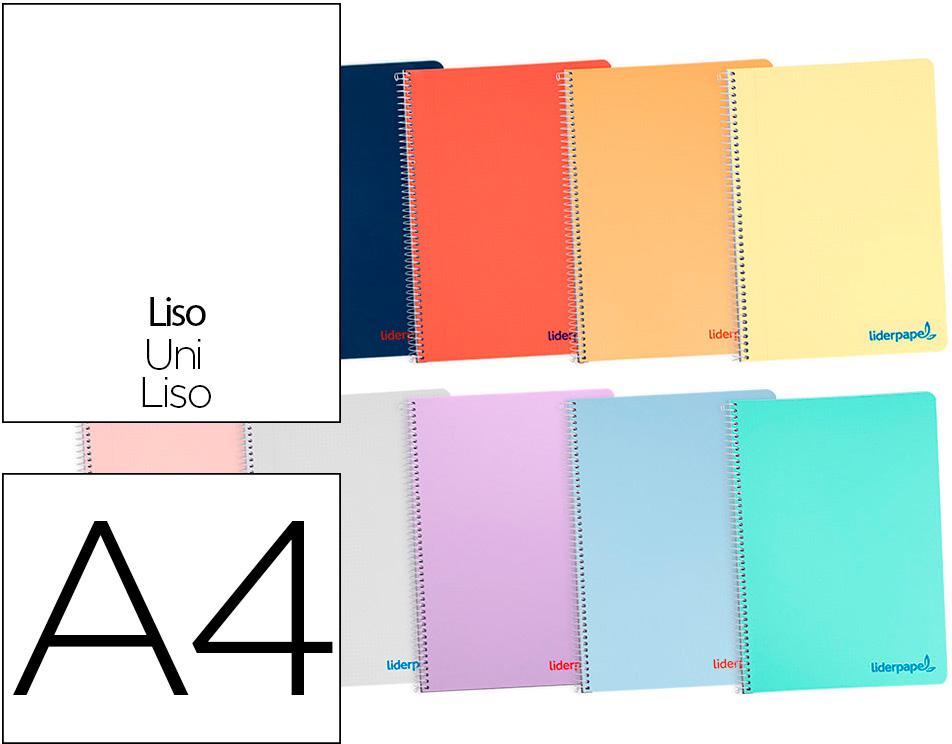 Caderno Espiral Din A4 Wonder Capa Plastico 80 F 90 Gr Liso Cores Sortidas