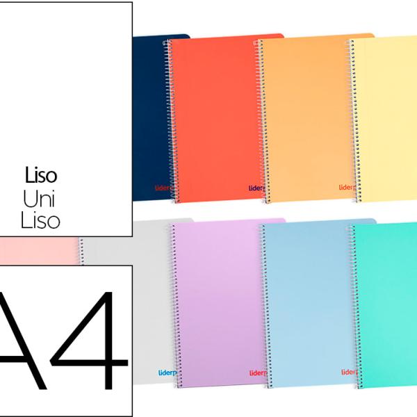 Caderno Espiral Din A4 Wonder Capa Plastico 80 F 90 Gr Liso Cores Sortidas