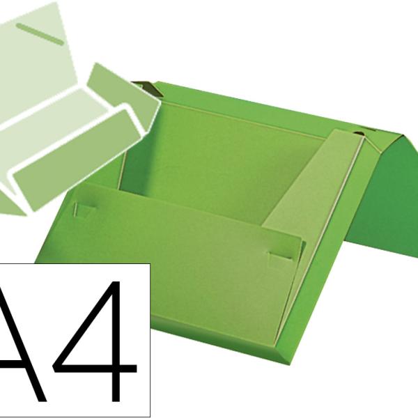 Pasta Porta Documentos Com Elasticos Polipropileno Din A4 Verde Maça Opaco Lombada 25 Mm