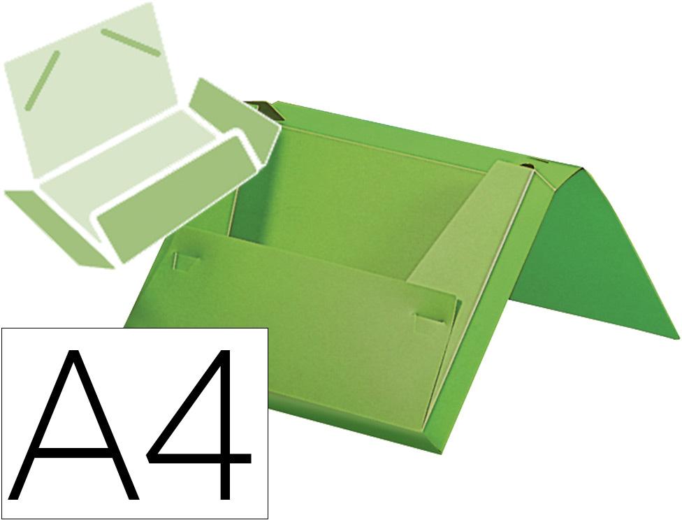 Pasta Porta Documentos Com Elasticos Polipropileno Din A4 Verde Maça Opaco Lombada 25 Mm