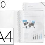 Capa Catalogo Com Espiral 20 Bolsas Polipropileno Din A4 Transparente