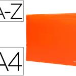 Pasta Classificadora Com Fole Polipropileno Din A4 Laranja Fluor Opaco 13 Departamentos