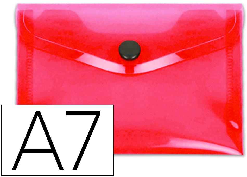 Bolsa Porta Documentos Com Mola Din A7 Vermelho Translucido