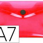 Bolsa Porta Documentos Com Mola Din A7 Vermelho Translucido