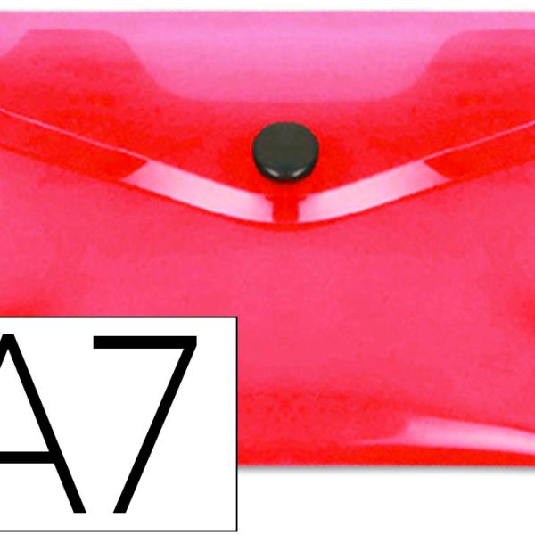 Bolsa Porta Documentos Com Mola Din A7 Vermelho Translucido