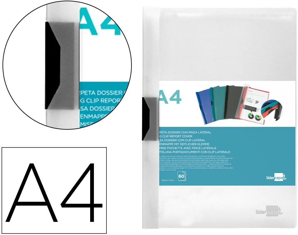 Bolsa Dossier Com Clip Lateral Din A4 Transparente 60 Folhas