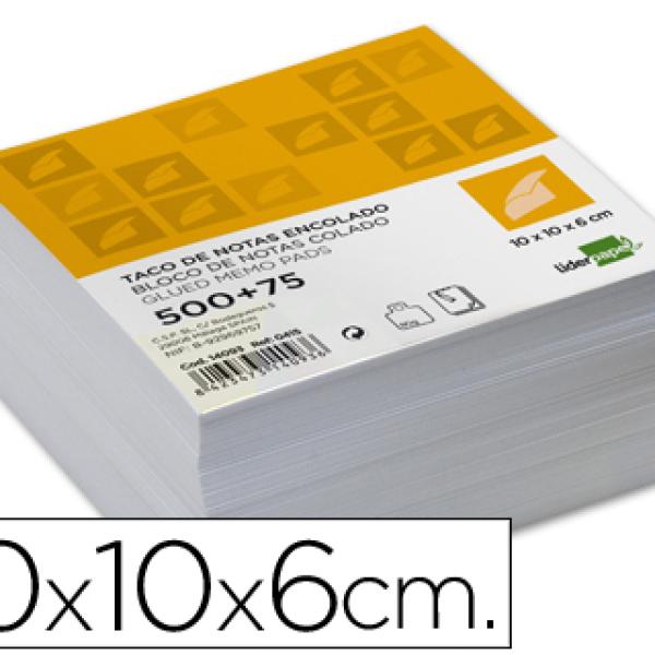 Bloco de Notas Colado Branco 100X100X60mm