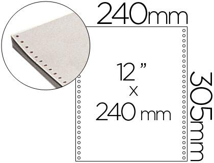 Papel Continuo, 240 mmx12'', Branco c/ 1500 Jogos, 2 Vias