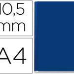 Capa de Encadernacao Leitz Opaca Rigida Lombada B de 10,5M Azul de 71 a 105 Folhas