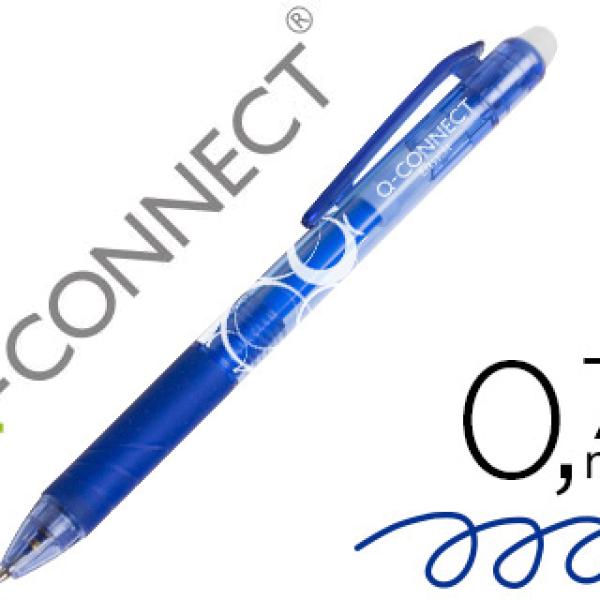 Esferografica Q - Connect Retratil Apagavel 0,7 Mm Cor Azul