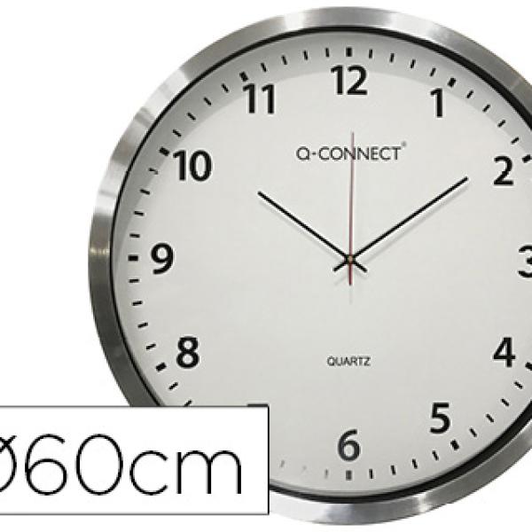 Relogio De Parede P/ Escritorio Redondo Moldura Cromada - Q - CONNECT