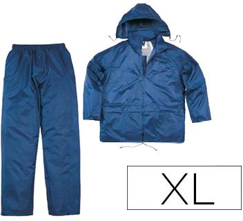 Conjunto De Chuva 400 Poliester/Pvc Azul Marinho Formato Xl - DELTAPLUS