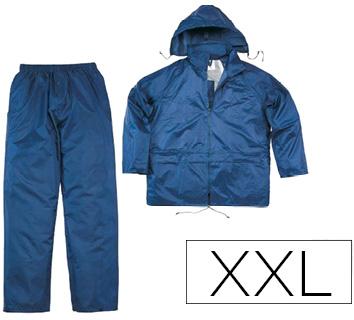Conjunto De Chuva 400 Poliester/Pvc Azul Marinho Formato Xxl - DELTAPLUS