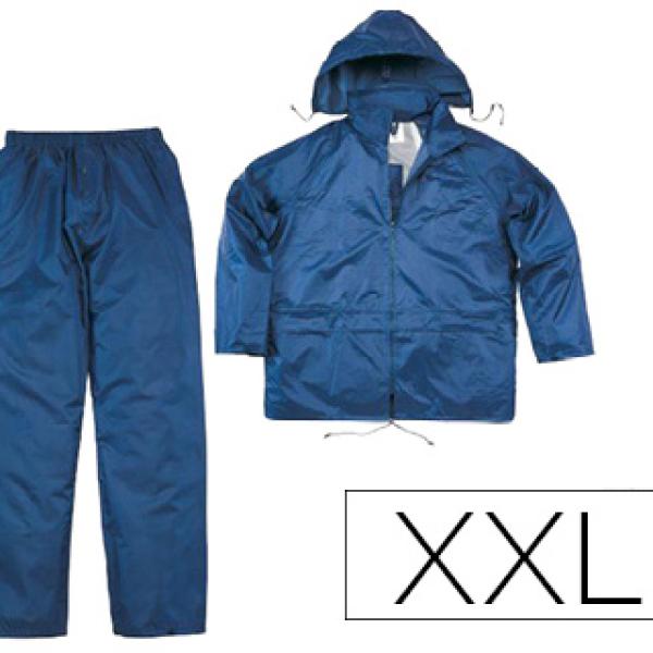 Conjunto De Chuva 400 Poliester/Pvc Azul Marinho Formato Xxl - DELTAPLUS