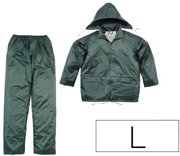 Conjunto De Chuva 400 Poliester/Pvc Verde Formato L - DELTAPLUS