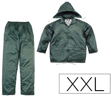 Conjunto De Chuva 400 Poliester/Pvc Verde Formato Xxl - DELTAPLUS