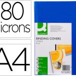 Capa De Encadernacao Q - Connect Pvc Din A4 Opaca Azul 180 Microns Pack De 100 Unidades - Q - CONNECT