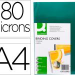 Capa De Encadernacao Q - Connect Pvc Din A4 Opaca Verde 180 Microns Pack De 100 Unidades - Q - CONNECT