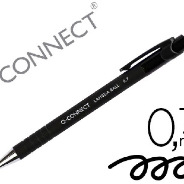 Esferografica Q - Connect Retratil Com Grip 0,7 Mm Cor Preta - Q - CONNECT