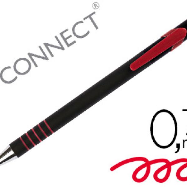 Esferografica Q - Connect Retratil Com Grip 0,7 Mm Cor Vermelha - Q - CONNECT