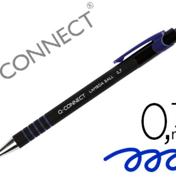 Esferografica Q - Connect Retratil Com Grip 0,7 Mm Cor Azul - Q - CONNECT